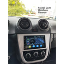 Moldura 2 Din Gol G5 Saveiro E Voyage Suporte 4 Botões 4283 Preto