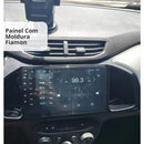 Moldura 9 Pol Mp5 Chevrolet Onix Prisma 2012/19 2din 5891 Preto