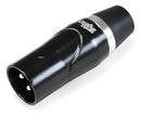 Plug Conector De Linha Xlr Macho Santo Angelo Sas3 Pro Preto