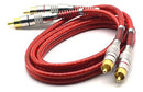 Cabo Rca 1 Metro Techone Svart Blindado Vermelho