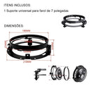 Suporte Farol Angel Drl Asx 45w H4 Redondo 7 Polegadas