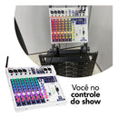 Mesa De Som Taramps T0804 Player Fx Multicolor 8 Canais Usb