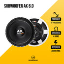 Alto Falante Triton Ak 6.0 15 3000w Rms 4 Ohms Original