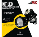 Kit Led Projetor Retrofit Universal 2,5 Bivolt 80w
