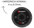 Medio Grave 10 Polegadas Alto Falante Taramps Mh420 8ohms
