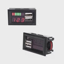 Voltímetro Asx Medidor De Baterias Usb Carregador