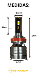 Par De Ultra Led Asx 70w H11 10000 Lúmens 6000k
