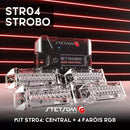 Strobo Stetsom Rgb Ritimico Bluetooth Kit 1 Central 4 Farois
