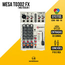 Mesa De Som Taramps T0302 Fx Led Multicolor Efeitos Rca 12v