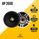 Alto Falante Grave Hardpower Hp 3500 Bass 18 4 Ohms