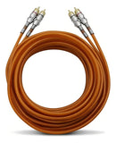 Cabo Coaxial Rca Blindado Banhado A Ouro De 5m Kx3 Laranja