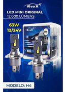 Ultra Led Mini 6000k 12000 Lumens 63w H4 Canceller 12v 24v