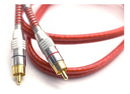 Cabo Rca Techone Prime Plug Metal 5mm Vermelho 1 Metro Svart