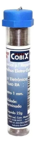 01 Tubo Solda Estanho 1mm 63x37 1.0mm C/ Fluxo - Cobix