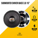 Subwoofer Shiver 15 3.8 Triton 1900w Rms Profissional 4 Ohms