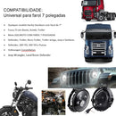 Suporte Farol Angel Drl Asx 45w H4 Redondo 7 Polegadas