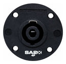 Conector Plug Speakon Femea De 4 Vias Painel Redondo Sa2x