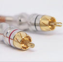 Cabo Coaxial Rca Blindado Banhado A Ouro De 5m Kx3 Laranja
