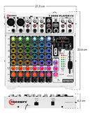 Mesa De Som 6 Canais Player Multicolor T0602 Mixer Taramps T 0602 Equalizador 4 Bandas Mp3 Usb Fm Bluetooth 78 Efeitos Rgb Led Efeito Echo FX Microfone Violão Som Automotivo Profissional Igreja