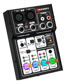 Mesa De Som Interface De Audio Stereo Usb Taramps T0202 Preta 5v Led Rgb Gamer Streaming Podcasts Live Gravação Studio Computador Pc Notebook Placa De Som Alinhamento Phantom Power 48v Rca Xlr P2 P10