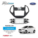 Moldura De Painel Ford Ka 2014 A 2017 2 Din Preto Fiamon