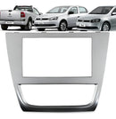 Moldura Fiamon 2 Din Gol Voyage Saveiro G6 Prata 2435 Prata