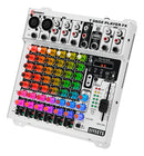 Mesa De Som 6 Canais Player Multicolor T0602 Mixer Taramps T 0602 Equalizador 4 Bandas Mp3 Usb Fm Bluetooth 78 Efeitos Rgb Led Efeito Echo FX Microfone Violão Som Automotivo Profissional Igreja