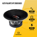 Hp 3500 Bass Woofer 15 Pol Alto Falante Hard Power 3500w Rms Cor 4 OHMS