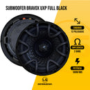 Alto Falante Subwoofer 12 Bravox Uxp Noir Full Black 2+2 Ohm
