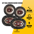 Alto Falante Bravox Kit Facil 6 + Triaxial Quadriaxial 6x9