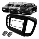 Moldura 2 Din Multimídia 7 Pol Fiat Strada 2021 Fiorino 2022 Preta - 4216