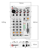 Mesa de Som Taramps T0302 3 Canais Mixer Equalizador 4 Bandas
